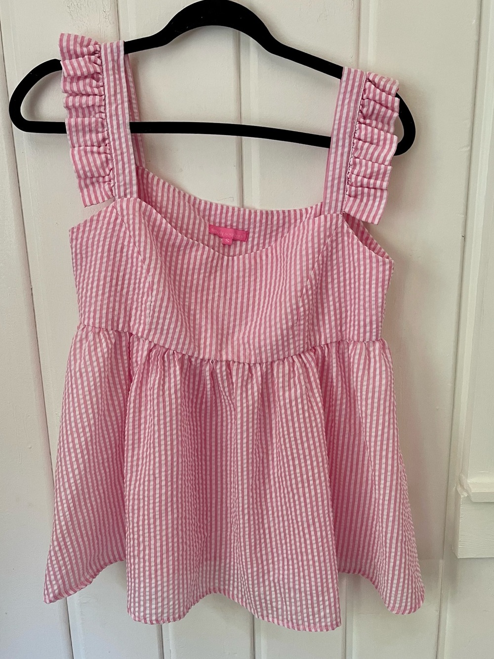 Simple Southern Pink Gingham Tank Top